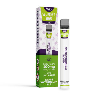 Wunderbar CBD 500mg Disposable - Grape Watermelon Ice - Pack of 10