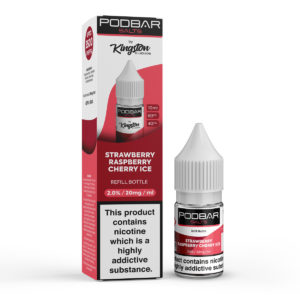 Podbar Salts - Strawberry Raspberry Cherry Ice - Pack of 10 - 10mg